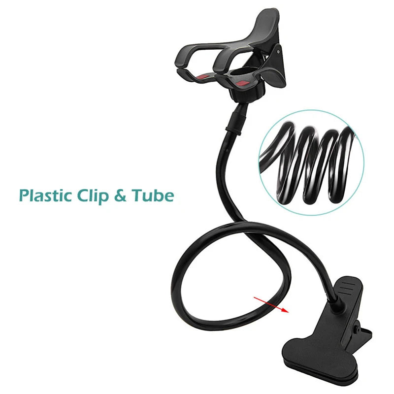 Soporte Universal para teléfono móvil, soporte de cuello de cisne, Stents flexibles para cama, escritorio, mesa, Clip para teléfono inteligente