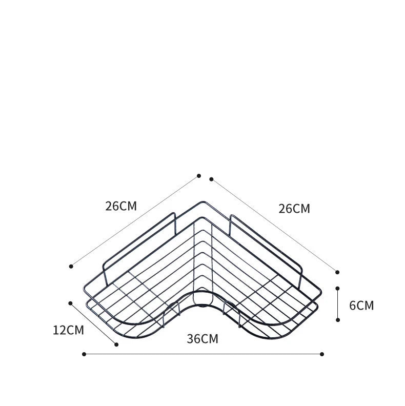 Estante triangular sin perforar, estantería de pared para almacenamiento, 1 piezas