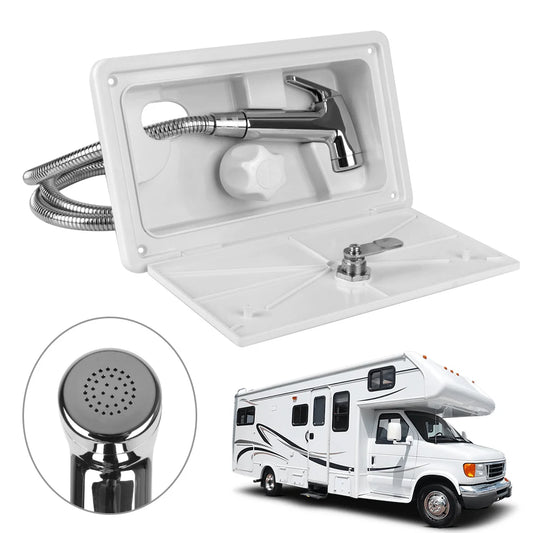 Ducha Exterior para RV con cerradura para barco, Camper, autocaravana, caravana, RV, Kit de caja de ducha.