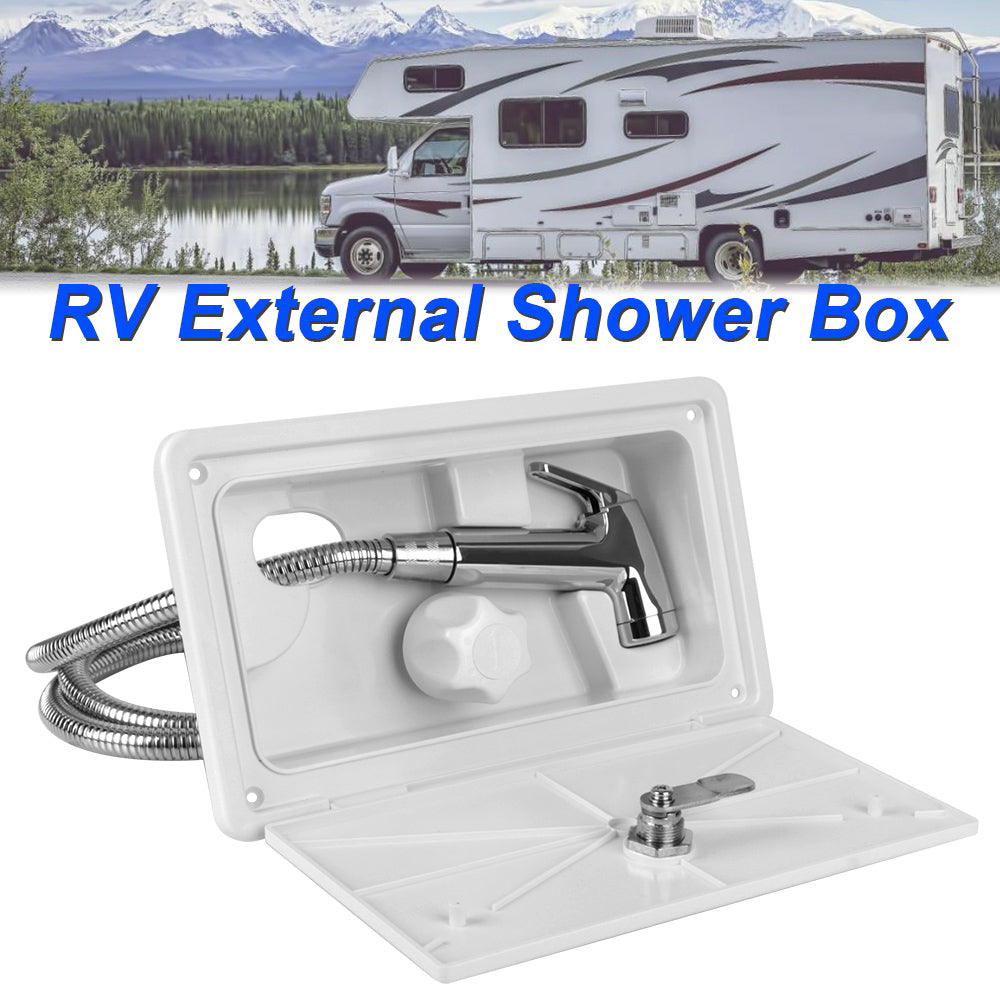 Ducha Exterior para RV con cerradura para barco, Camper, autocaravana, caravana, RV, Kit de caja de ducha.